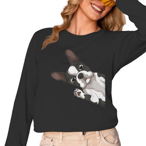 Boston Terrier Bostie Dog Kids Boys Girls Women Long Sleeve T-Shirt - Bostonterriersmerch.com