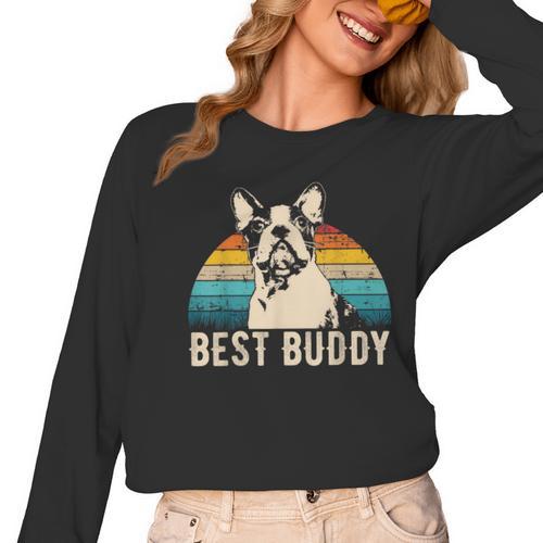 Boston Terrier Boston-Bulldog Women Long Sleeve T-Shirt - Bostonterriersmerch.com
