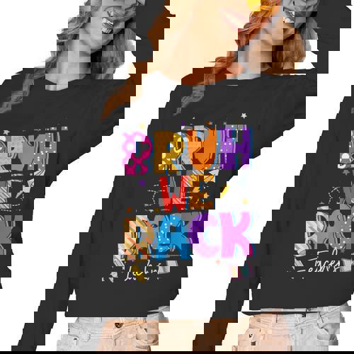 Bruh We Back Teachers First Day Back To School Teachers Women Long Sleeve T-Shirt - teacherstshirts.com