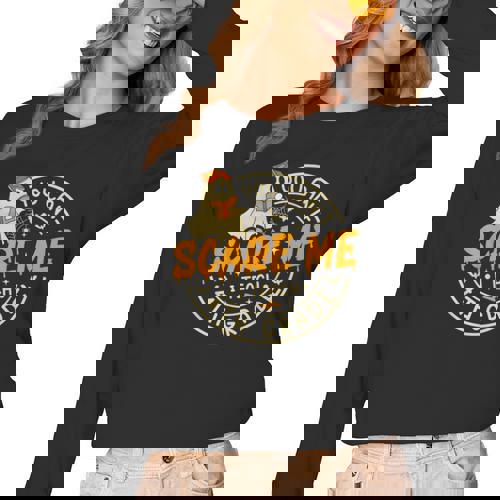 You Can&#x27;t Scare Me I Teach 4th Grade Teacher Halloween Ghost Women Long Sleeve T-Shirt - teacherstshirts.com