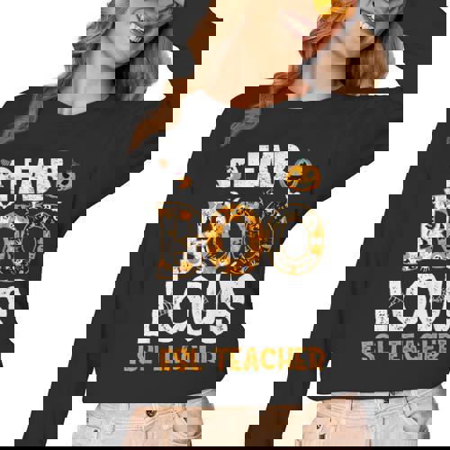 Faboolous ESL ESOL Teacher Spooky Teacher Halloween Costume For Men Women Women Long Sleeve T-Shirt - teacherstshirts.com