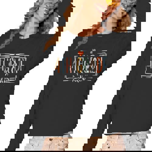 Fourth Grade Teacher 4th Grade Teachers Back To School Women Long Sleeve T-Shirt - teacherstshirts.com