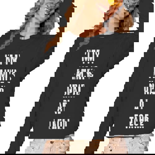 Funny Art Teacher Women Long Sleeve T-Shirt - teacherstshirts.com