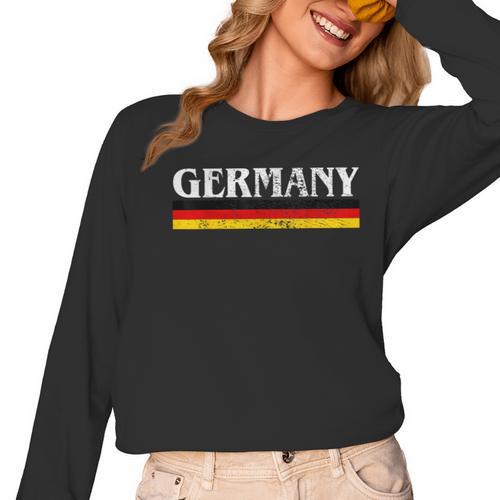 Germany Vintage Women Long Sleeve T-Shirt - Bostonterriersmerch.com