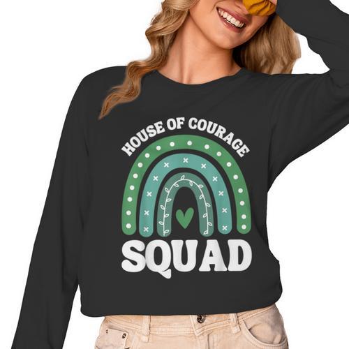 House Of Courage Squad RCA School Teacher Student Tee Women Long Sleeve T-Shirt - teacherstshirts.com CA
