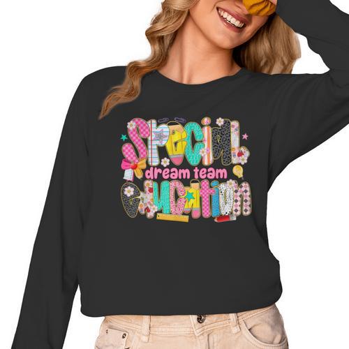 Kids Back To School Teachers Special Education Dream Team Women Long Sleeve T-Shirt - teacherstshirts.com UK
