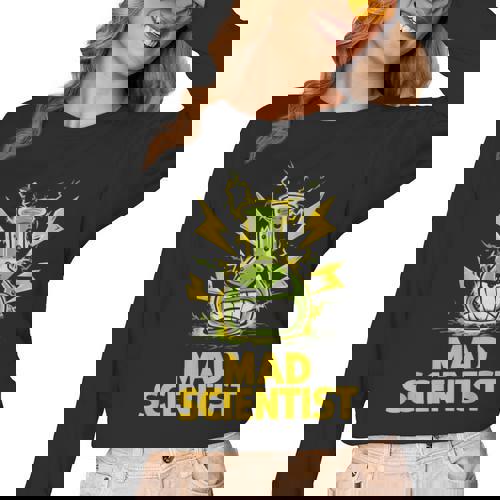 Mad Scientist Kids Youth Adult Science Teacher Chemistry Women Long Sleeve T-Shirt - teacherstshirts.com