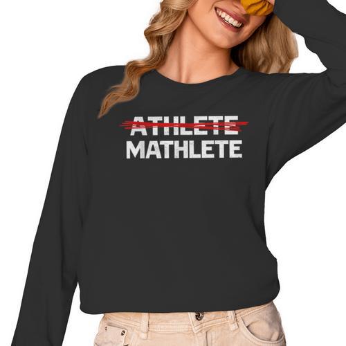 Mathlete For Math Team Students Algebra Math Teacher Women Long Sleeve T-Shirt - teacherstshirts.com DE