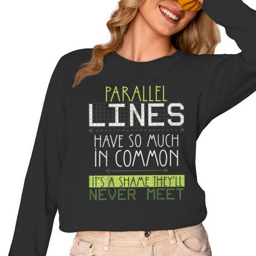 Nerdy Math Lovers Geometry Pun Mathematics Teachers Women Long Sleeve T-Shirt - teacherstshirts.com UK