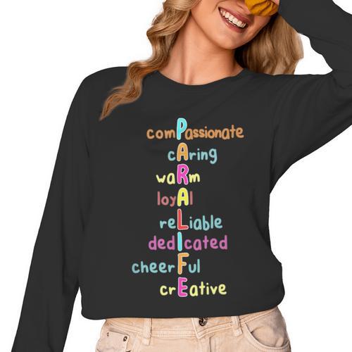 Paraprofessional Teacher Para Sped Ed Parapro Women Long Sleeve T-Shirt - teacherstshirts.com AU