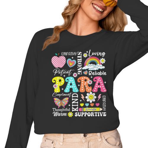 Paras Make It Possible Paraprofessional Paraeducator Teacher Women Long Sleeve T-Shirt - teacherstshirts.com DE