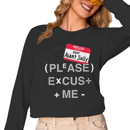 PEMDAS Math Teacher Halloween Costume Women Long Sleeve T-Shirt - teacherstshirts.com