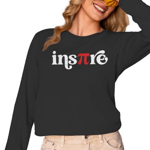 Pi Day Inspire 314 Symbol Math Teacher Science Mathematics Women Long Sleeve T-Shirt - teacherstshirts.com UK