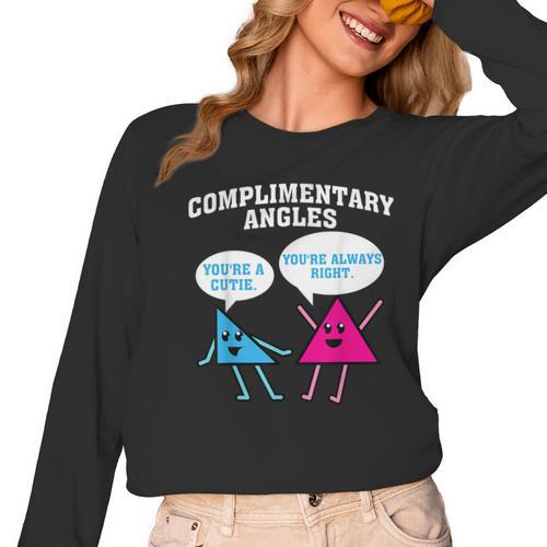 Right Acute Triangle Math Teacher Cool Geometry Women Long Sleeve T-Shirt - teacherstshirts.com CA