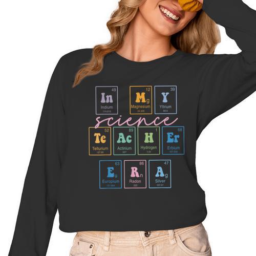 In My Science Teacher Era Science Teacher Women Long Sleeve T-Shirt - teacherstshirts.com