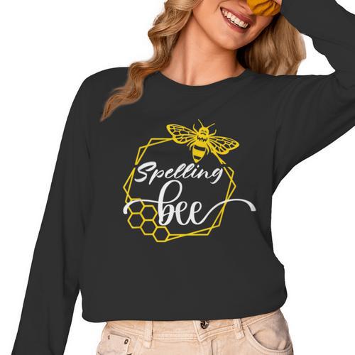 Spelling Bee Halloween Costume For Teachers Women Long Sleeve T-Shirt - teacherstshirts.com AU
