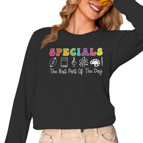 Teacher Specials The Best Part Of The Day Specials Squad Women Long Sleeve T-Shirt - teacherstshirts.com UK