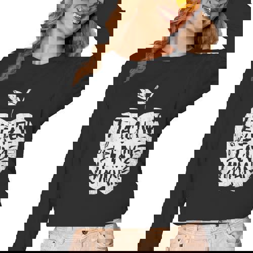 Teacher Of Tiny Humans Preschool Kindergarten Teacher Women Long Sleeve T-Shirt - teacherstshirts.com