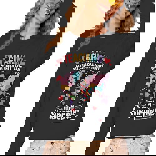 Teaching Multilingual Minds Learners English ESL Teacher Women Long Sleeve T-Shirt - teacherstshirts.com