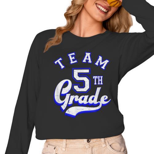 Team 5th Grade Fifth For Teacher Or Students Women Long Sleeve T-Shirt - teacherstshirts.com