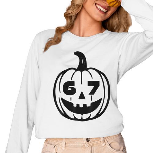 67 Halloween Costume For Students Teachers Brainrot Meme Women Long Sleeve T-Shirt - teacherstshirts.com AU
