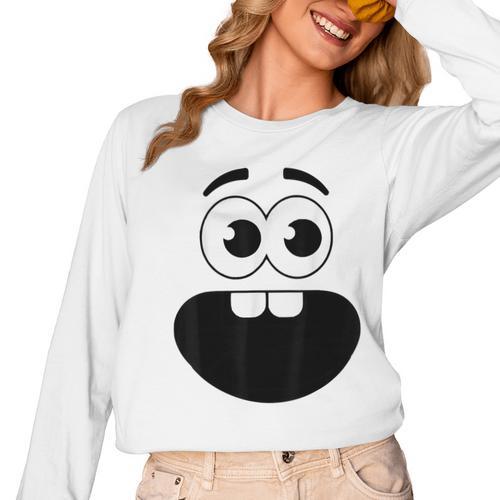 Creepy Carrots Face Teacher Halloween Costume Matching Women Long Sleeve T-Shirt - teacherstshirts.com DE