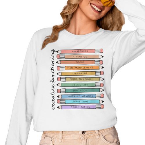 Executive Functioning Skills Back To School Sped Teacher SLP Women Long Sleeve T-Shirt - teacherstshirts.com DE
