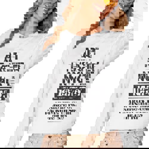 Halloween Art Teacher Prisoner Costume Women Long Sleeve T-Shirt - teacherstshirts.com