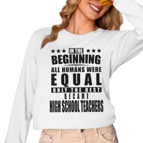 High School Teacher Personalized Women Long Sleeve T-Shirt - teacherstshirts.com