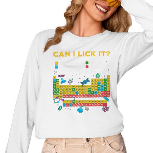Can I Lick It Periodic Table Science Teacher Student Premium Tri-Blend Women Long Sleeve T-Shirt - teacherstshirts.com AU