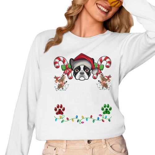 Most Likely Decorate Her Boston Terrier Dog Ugly Christmas Women Long Sleeve T-Shirt - Bostonterriersmerch.com