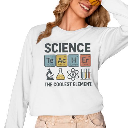Science Teacher Periodic Table Jokes Chemistry Pun Women Long Sleeve T-Shirt - teacherstshirts.com AU