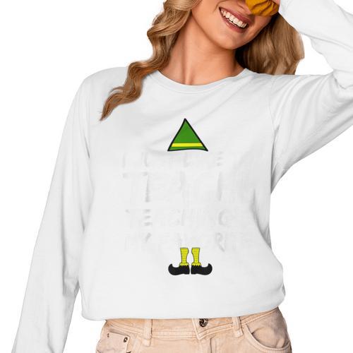 Teacher Christmas Teaching Is My Favorite Women Long Sleeve T-Shirt - teacherstshirts.com