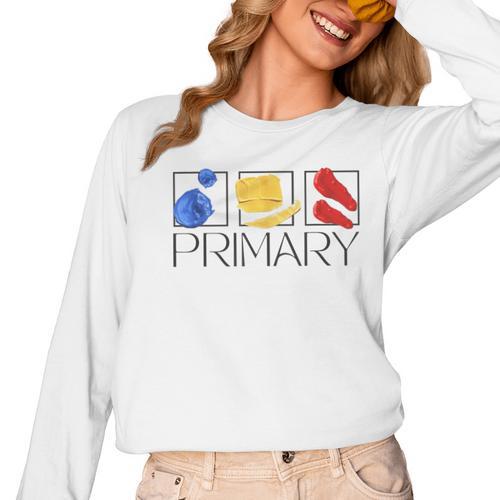 Women Art Teacher Back To School Artist Primary Color Theory Women Long Sleeve T-Shirt - teacherstshirts.com