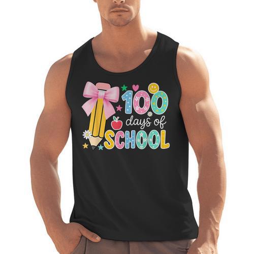 100 Days Of School Preppy 100th Day Of School Teachers Girls Men Tank Top - teacherstshirts.com UK