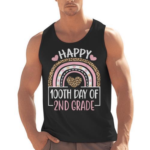100th Day Of 2nd Grade 100 Days Of School Teacher Men Tank Top - teacherstshirts.com DE