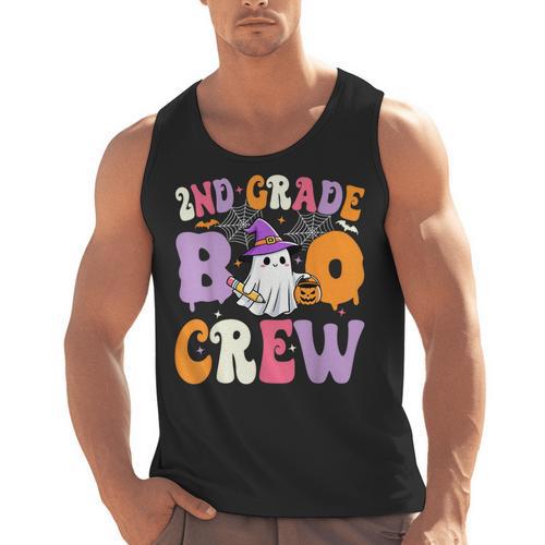 2nd Grade Boo Crew Spooky Second Grade Halloween Teacher Men Tank Top - teacherstshirts.com DE
