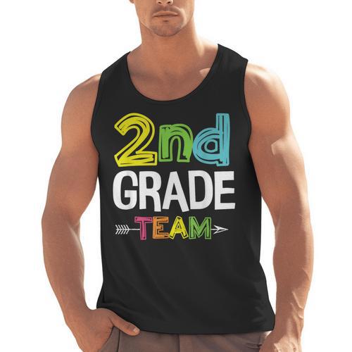 2nd Grade Team T-Shirt 2nd Grade Squad Teacher Men Tank Top - teacherstshirts.com AU