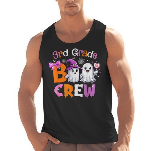 3rd Grade Boo Crew Third Grade Halloween Costume Teacher Kid Men Tank Top - teacherstshirts.com UK