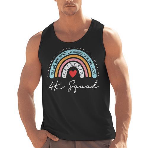 4K Squad Crew Team Teacher Kindergarten Kinder Elementary Men Tank Top - teacherstshirts.com