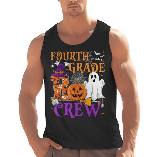 4th Grade Boo Crew Teacher Student Halloween Costume Men Tank Top - teacherstshirts.com AU