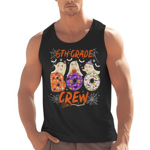 6th Grade Boo Crew Sixth Grade Halloween Teacher Kid Men Tank Top - teacherstshirts.com AU