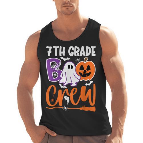 7th Grade Boo Crew Teacher Student Halloween Costume Men Tank Top - teacherstshirts.com AU