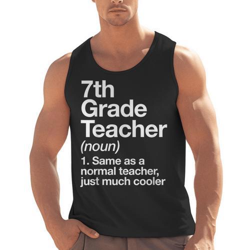 7th Grade Teacher Definition Back To School First Day Men Tank Top - teacherstshirts.com