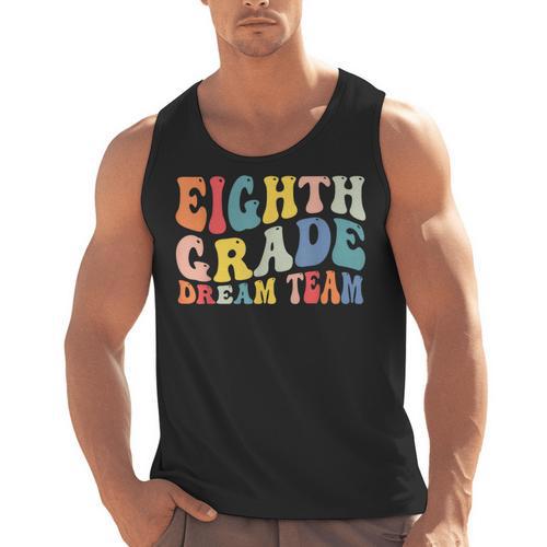 8th Grade Dream Team Teachers Boys Kids Retro Back To School Men Tank Top - teacherstshirts.com AU