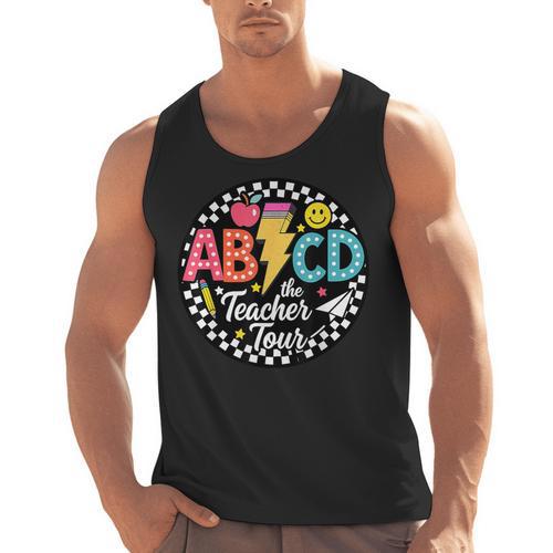 ABCD The Teacher Tour Back To School First Day Of School Men Tank Top - teacherstshirts.com AU