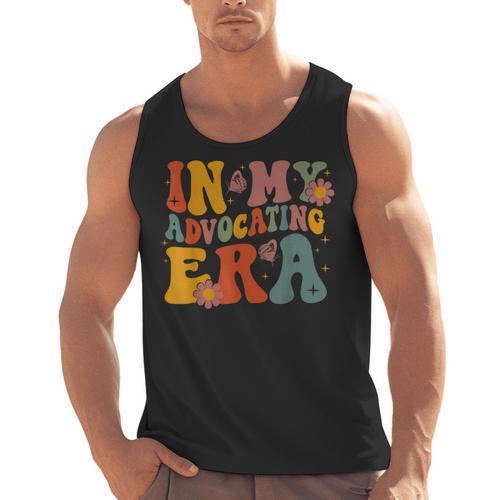 In My Advocating Era Advocate Autism Awareness Sped Teacher Men Women Kids Men Tank Top - teacherstshirts.com UK