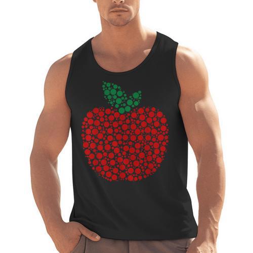 Apple Dot Pattern Art Teacher Appreciation Men Women Humor Men Tank Top - teacherstshirts.com