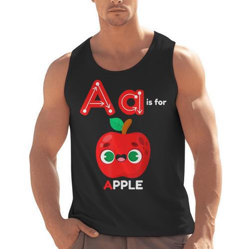 A Is For Apple Pre-K Kindergarten Teacher Student Men Tank Top - teacherstshirts.com AU