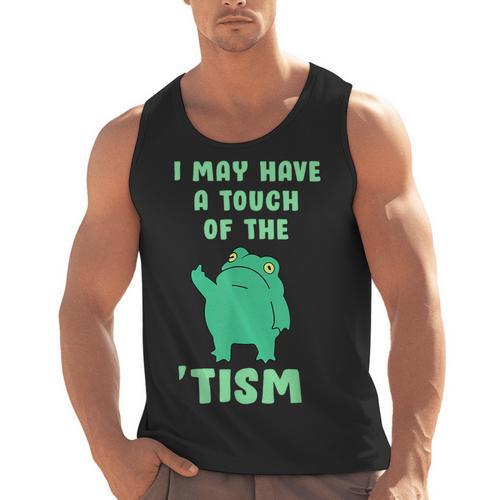 Autism Awareness Neurodiversity Teacher Frog I May Have A Touch Of The Tism Neurodivergent Small Men Tank Top - teacherstshirts.com AU